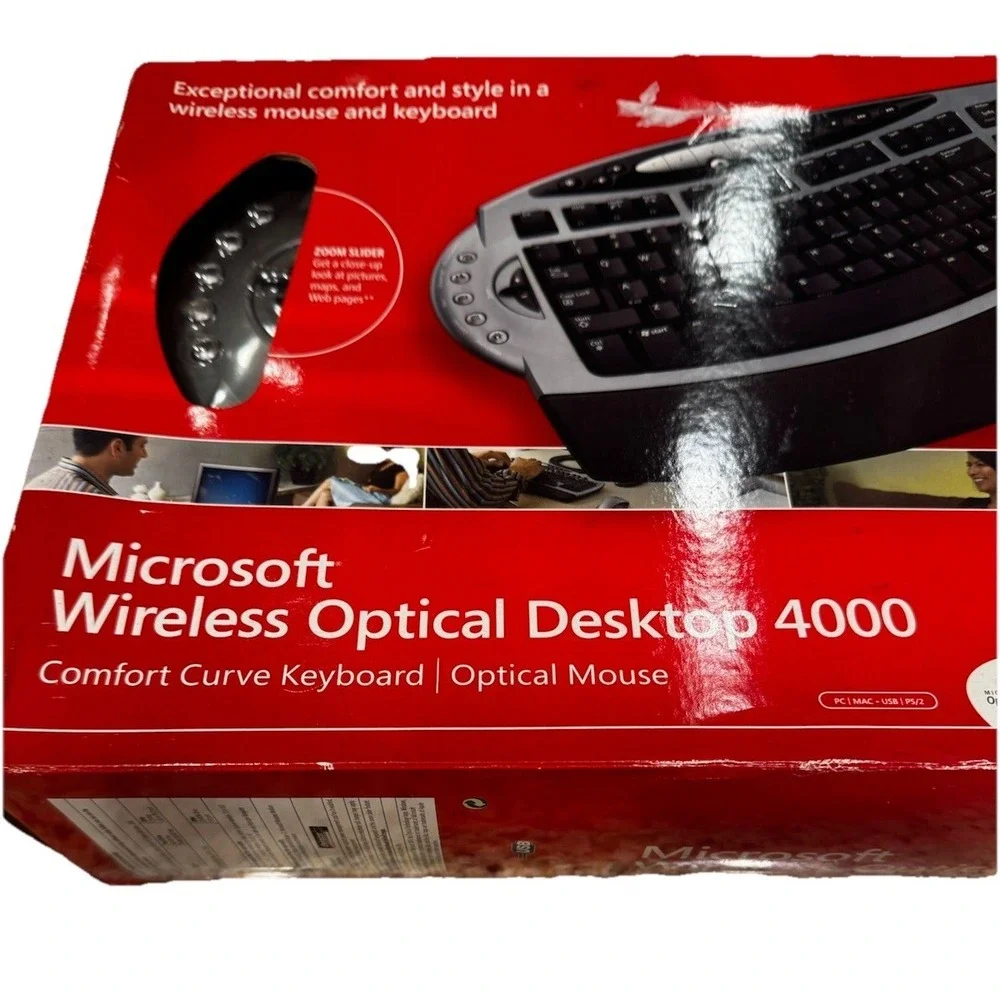 Microsoft Optical Desktop 4000 BX200004 Wireless Keyboard New